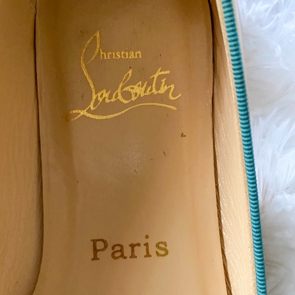 Christian Louboutin Nude Square Toe Ballet Flats - Picture 7 of 8